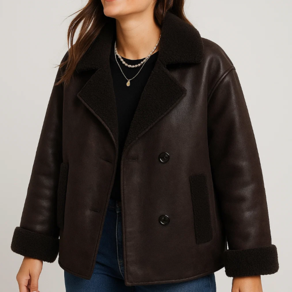 Damjacka med slagkrage