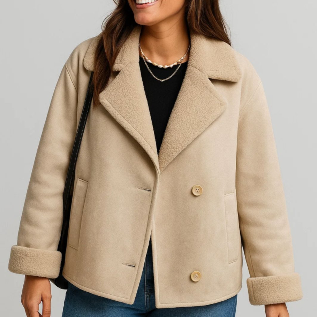 Damjacka med slagkrage