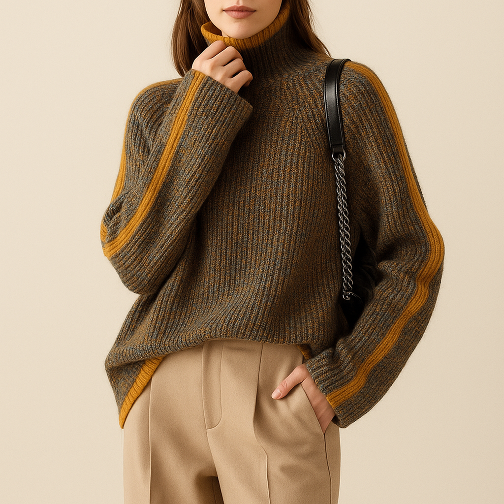 Damski Dzianinowy Golf Na Zimę - Oversize