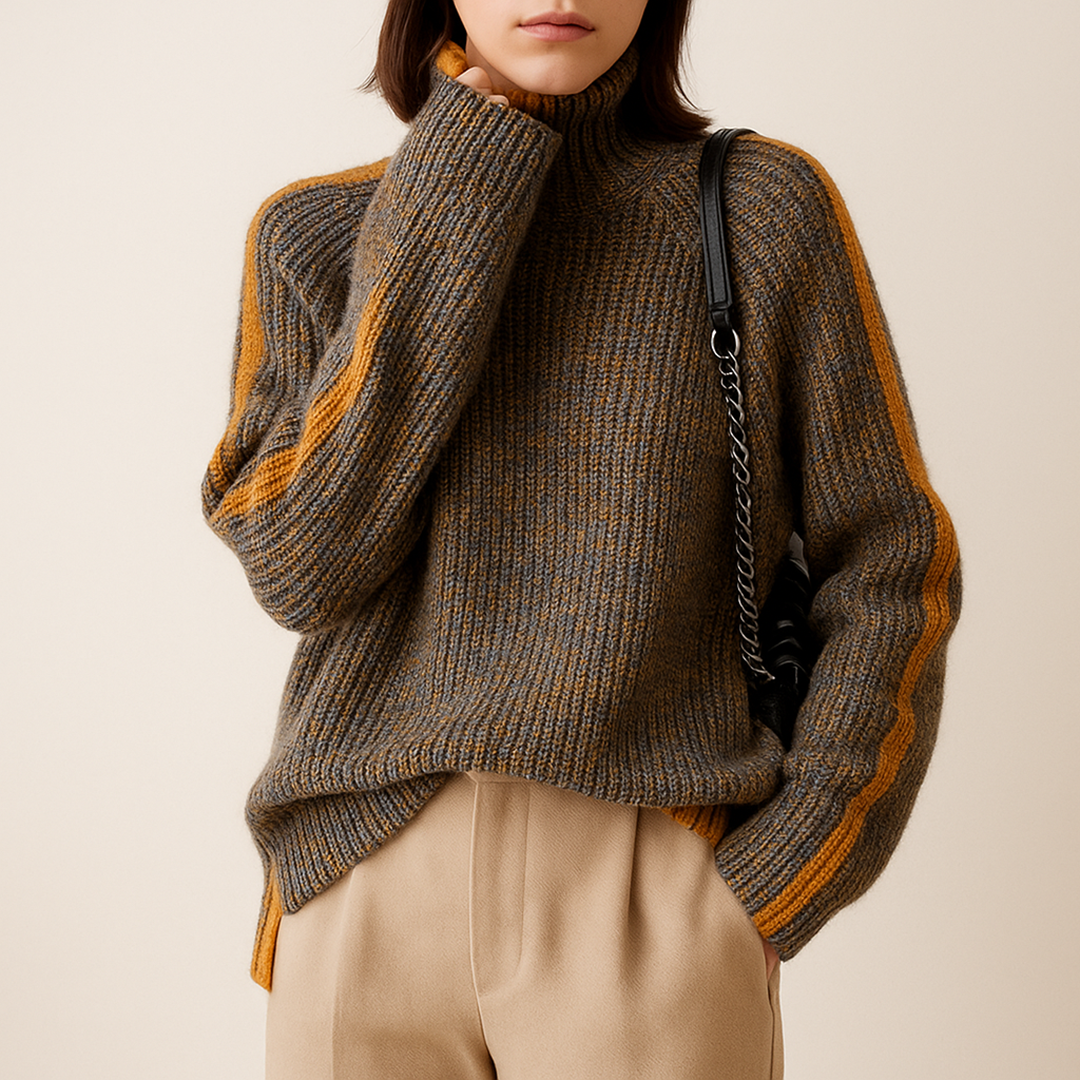 Damski Dzianinowy Golf Na Zimę - Oversize