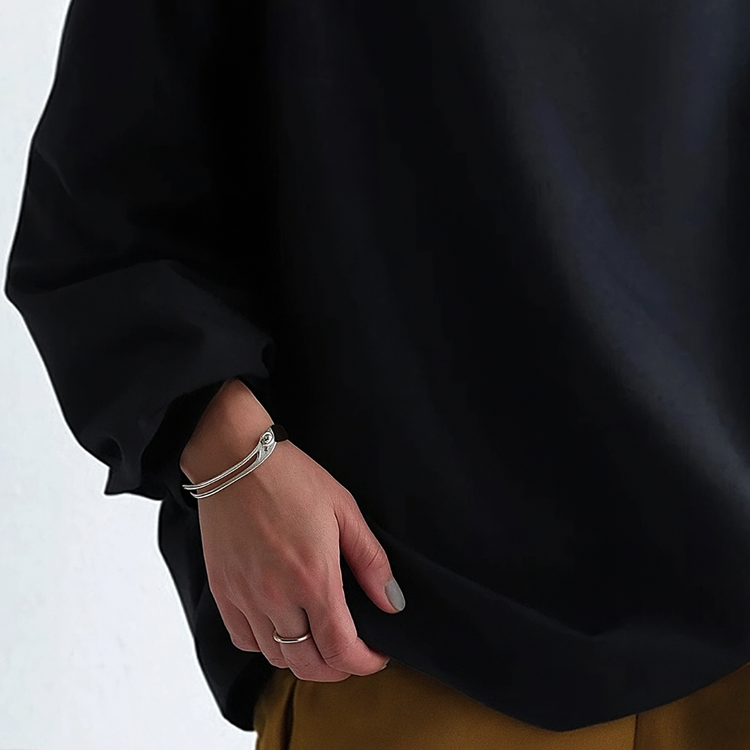 Damski Stylowy Golf - Czarny