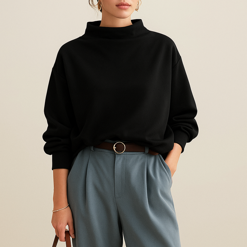 Damski Stylowy Golf - Czarny