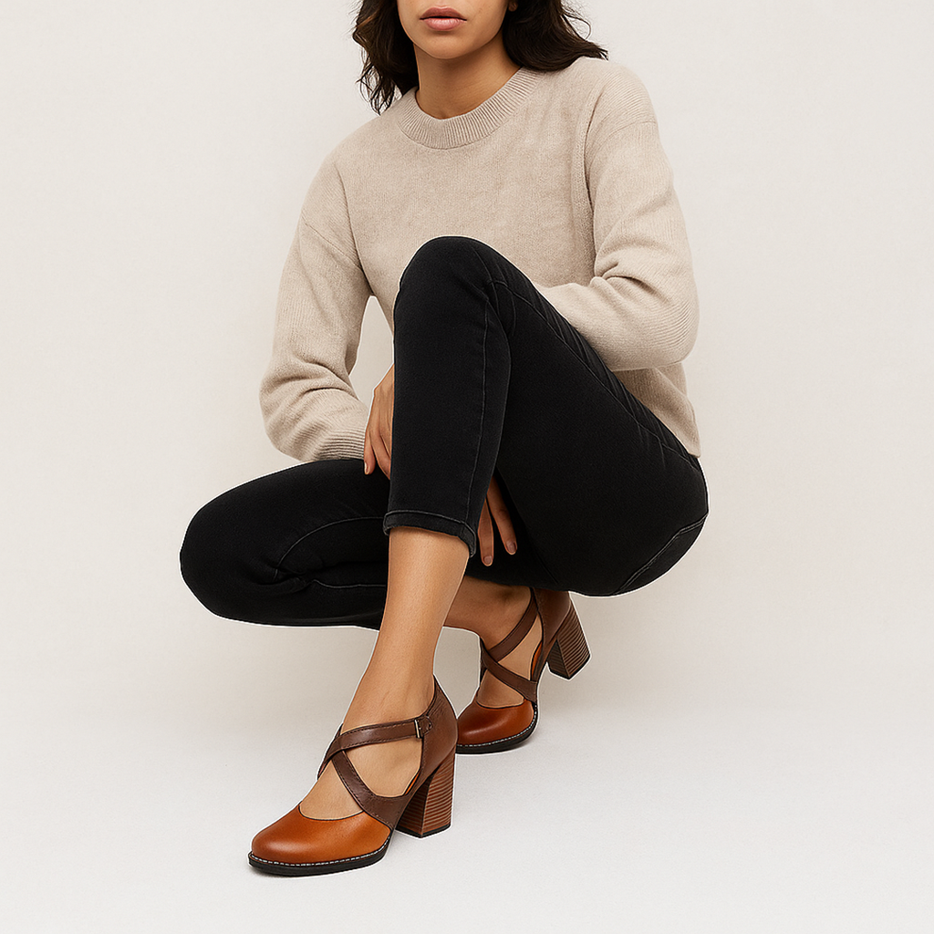 Damskie Botki - Wysokie Obcasy